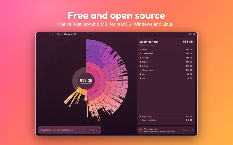 SquirrelDisk: Free and open source